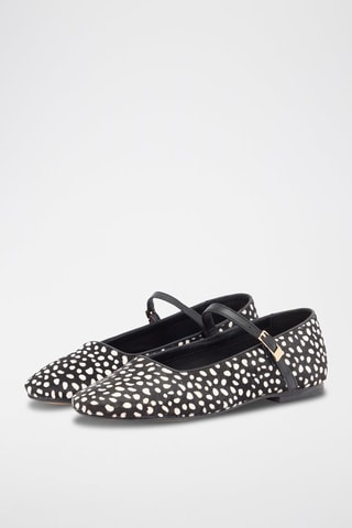 Babies en cuir de veau - Noir