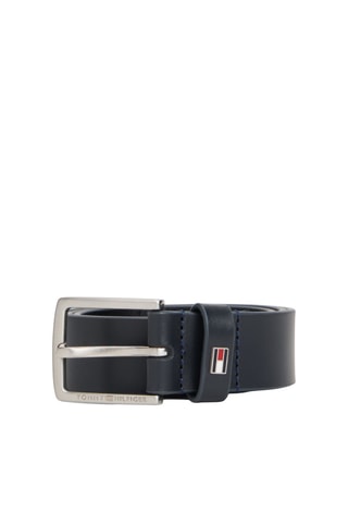 Ceinture en cuir nappa - Bleu marine