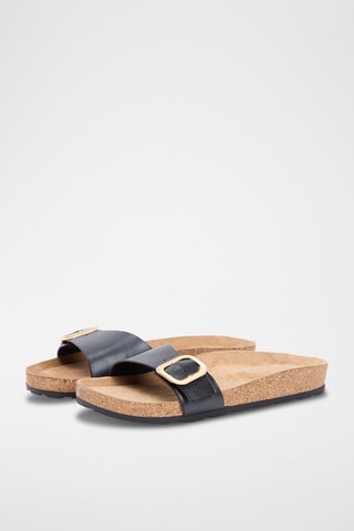 Mules en cuir - Noir