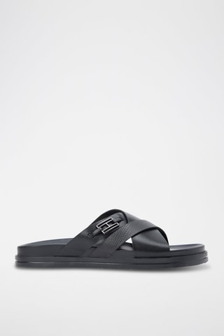 Mules en cuir nappa - Noir