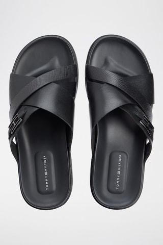 Mules en cuir nappa - Noir
