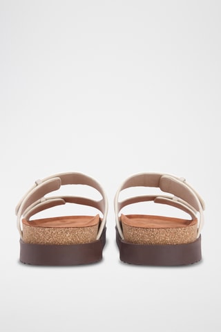 Mules en nubuck - Beige clair