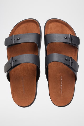 Mules en cuir nappa - Noir