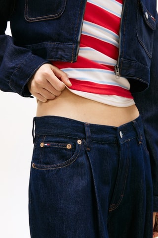 Pantalon straight - Bleu marine
