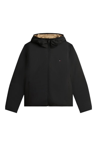 Veste réversible à capuche - Noir et beige