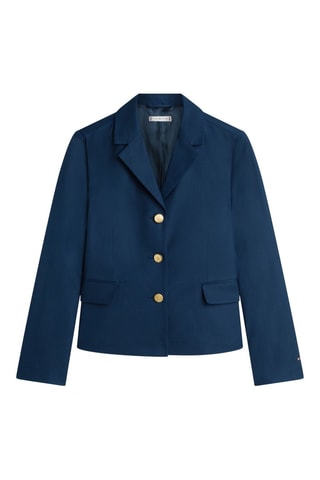 Veste slim en lin - Bleu marine