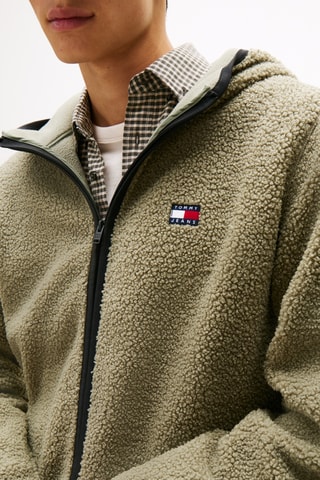 Veste de survêtement regular à capuche - Vert olive