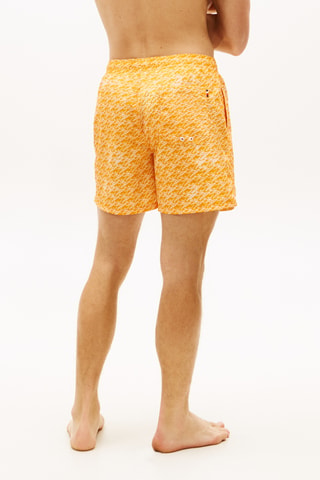 Short de bain - Orange et blanc