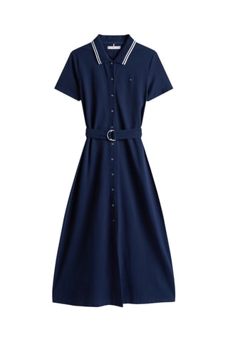 Robe chemise - Bleu marine et blanc