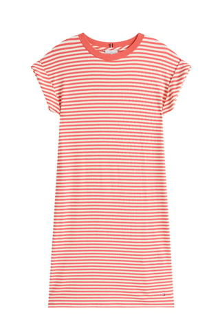 Robe t-shirt regular - Ecru et orange