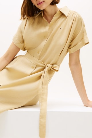 Robe chemise en lin - Beige