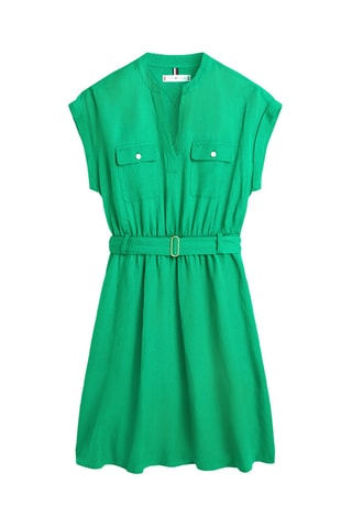 Robe patineuse en lin - Vert