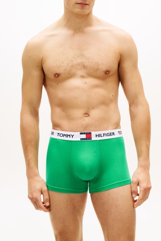 3 boxers en coton biologique - Bleu marine, ciel et vert clair