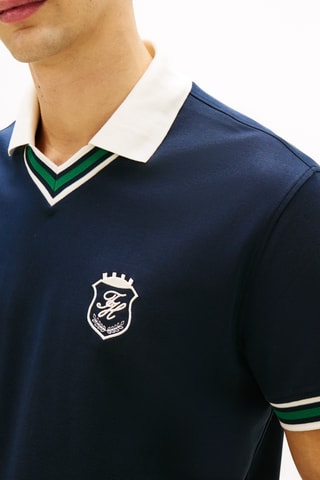 Polo relaxed - Bleu marine