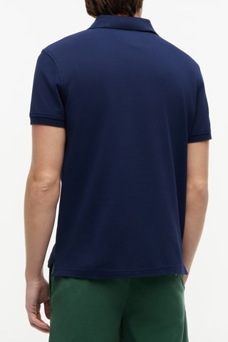 Polo regular en coton biologique - Bleu marine