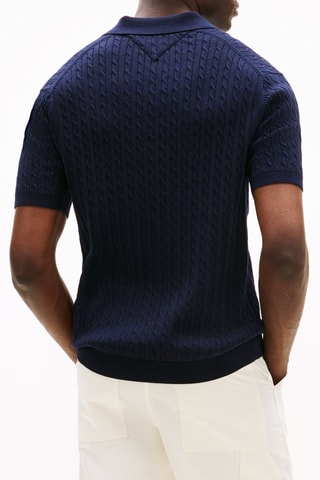 Polo en coton biologique - Bleu nuit