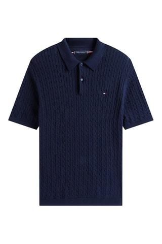 Polo en coton biologique - Bleu nuit