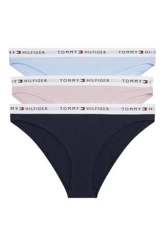 3 culottes - Bleu marine, ciel et rose poudré