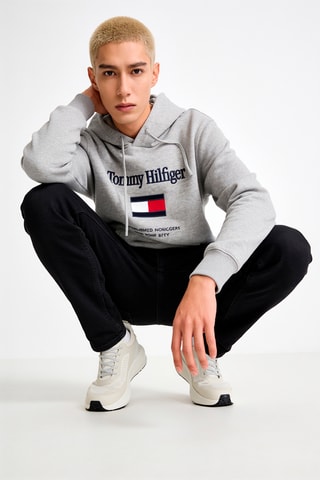 Sweat à capuche - Gris chiné