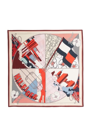 Carré en soie - Rouge
