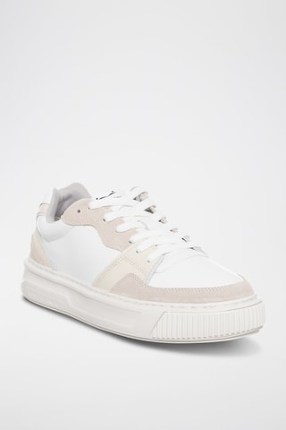 Zapatillas de piel Forx - Blanco y rosa