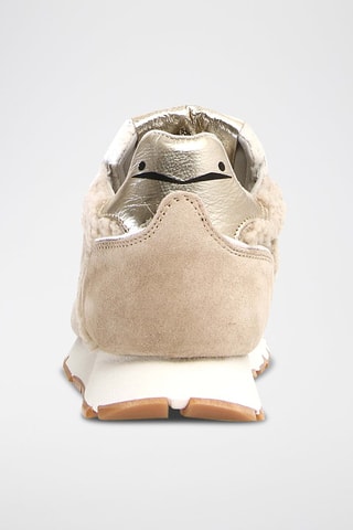 Zapatillas de nobuk Julia - Blanco y dorado