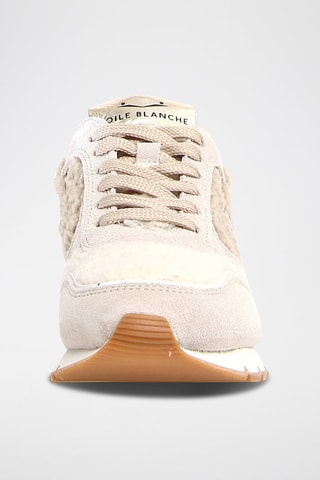 Zapatillas de nobuk Julia - Blanco y dorado