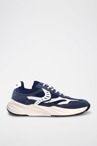Zapatillas de nobuk - Blanco y azul