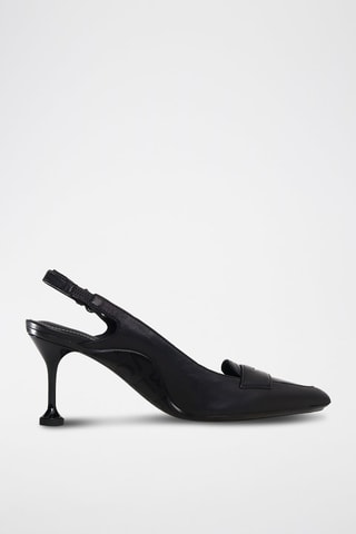 Zapatos de piel de tacón - Negro