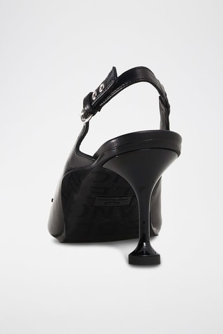 Zapatos de piel de tacón - Negro