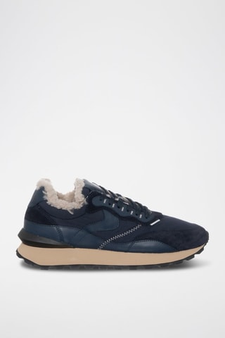 Zapatillas de piel forradas - Azul