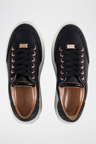 Zapatillas de piel con plataforma - Negro y marrón