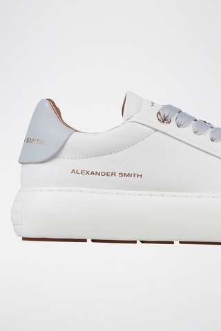 Zapatillas de piel - Blanco y gris