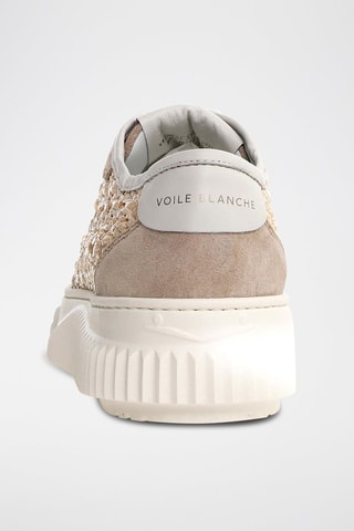 Zapatillas de nobuk con plataforma - Beige