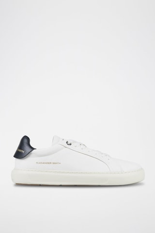 Zapatillas de piel - Blanco y negro