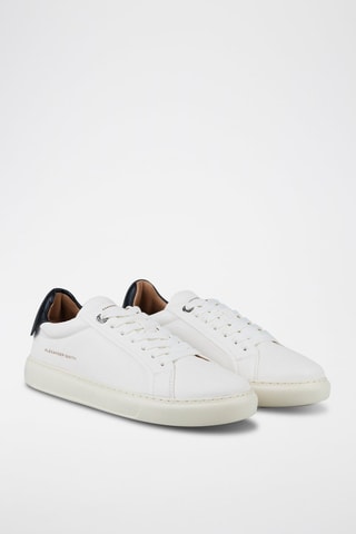 Zapatillas de piel - Blanco y negro