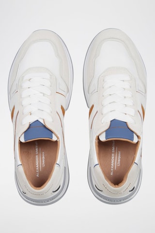 Zapatillas Liverpool - Blanco, marrón y gris