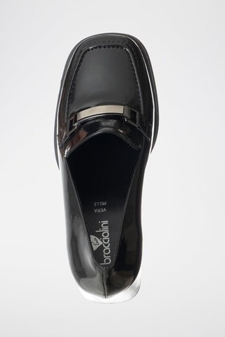 Mocasines con brillo de tacón - Negro