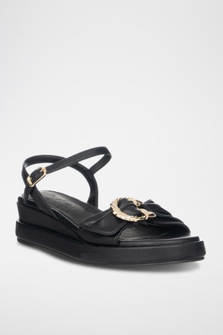 Sandalias de cuña - Negro
