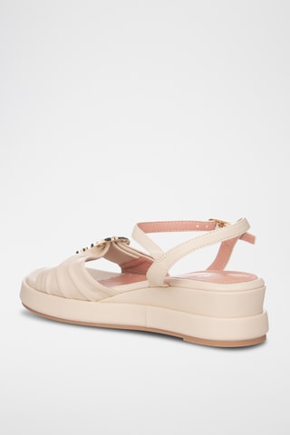 Sandalias de cuña - Beige