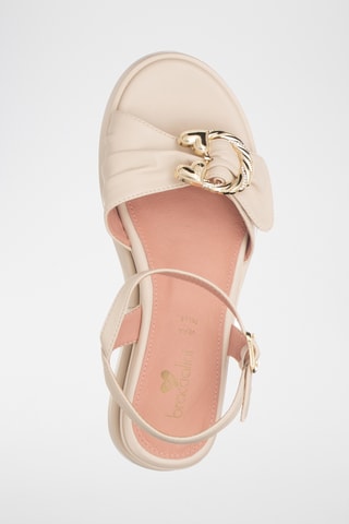 Sandalias de cuña - Beige