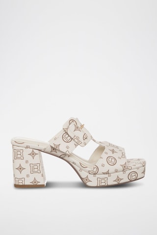 Sandalias de tacón - Laura Biagiotti - Blanco y marrón