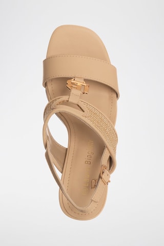 Sandalias de tacón - Laura Biagiotti - Beige y dorado