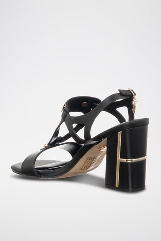 Sandalias de tacón - Laura Biagiotti - Negro y dorado