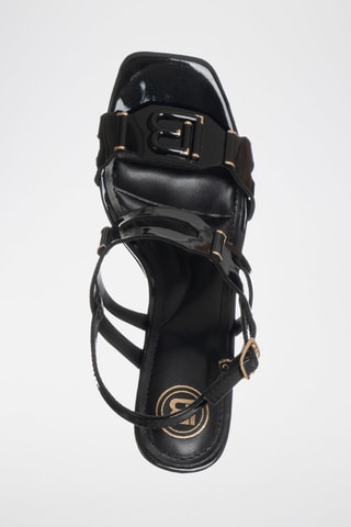 Sandalias con brillo de tacón - Laura Biagiotti - Negro