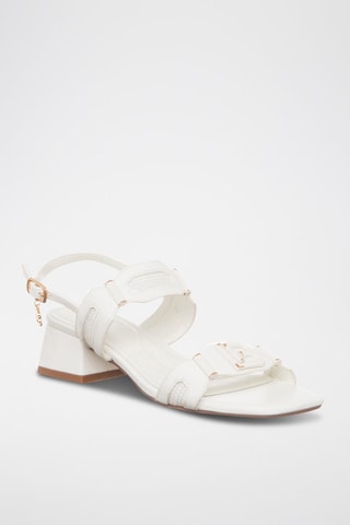 Sandalias de tacón - Laura Biagiotti - Blanco y dorado