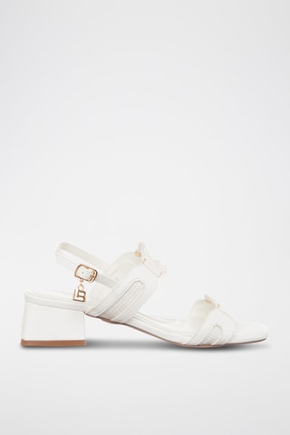 Sandalias de tacón - Laura Biagiotti - Blanco y dorado