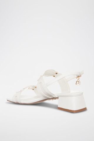 Sandalias de tacón - Laura Biagiotti - Blanco y dorado