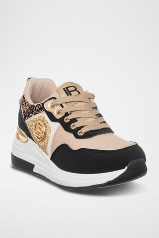 Zapatillas con plataforma - Laura Biagiotti - Negro y beige