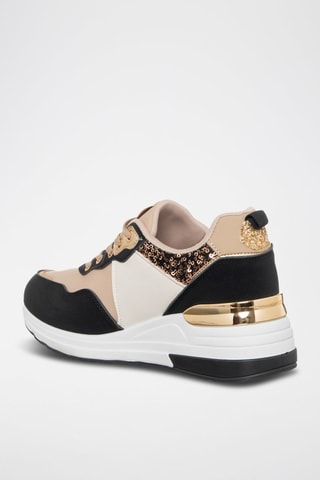 Zapatillas con plataforma - Laura Biagiotti - Negro y beige